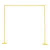 Arch Backdrop Stand, 2.4 x 2.4 m, Stable Structure, Easy Assembly, Square Gold Metal Arch Backdrop Stand for Wedding, Birthday Party, Graduation,