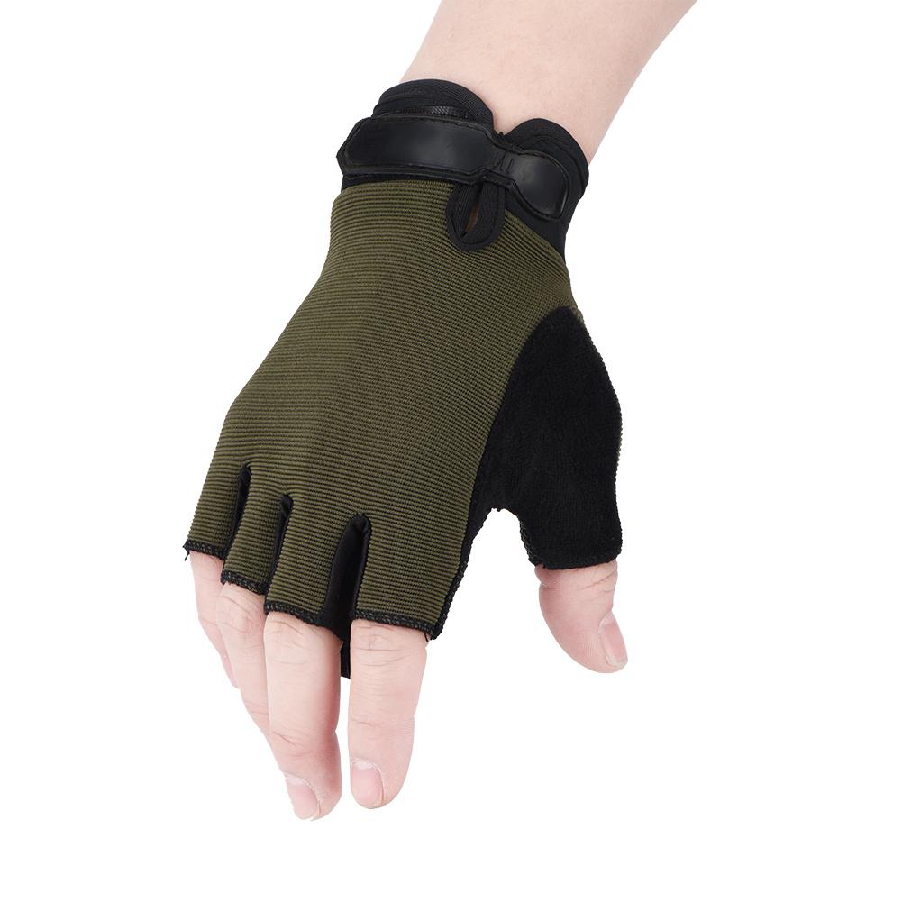 1 Pair Breathable Anti slip Half Finger Gloves for Outdoor Cycling Climbing Sports(Black)