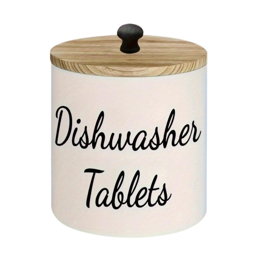 Wood Dishwasher Pod Container Wide Opening Laundry Pods Container Kitchen Storage Box  Bathroom