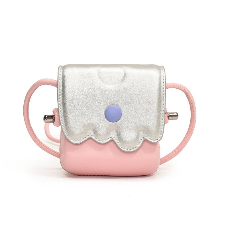 Stylish Mini Shoulder Bag For Kids With Vibrant Color Blocking And Breathable Material