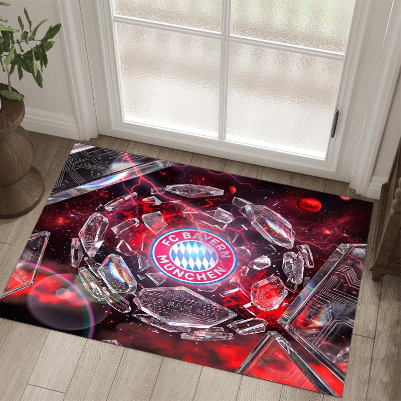 Tappeto in velluto di cristallo con design Bayern Monaco Accogliente Non?Tappeto Stampato Antiscivolo per Camera da Letto Soggiorno Ingresso