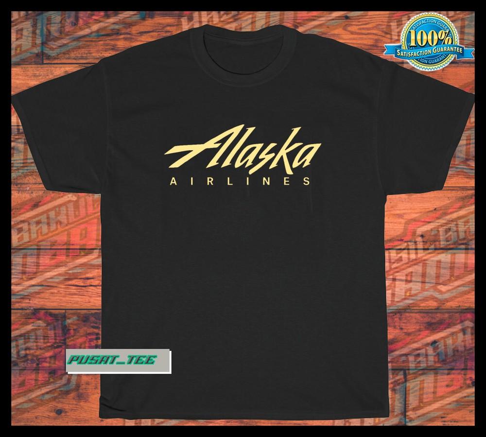 Новая футболка с логотипом самолета ALASKA AIRLINES, американская, смешная, размер S-5XL, унисекс XXXXL