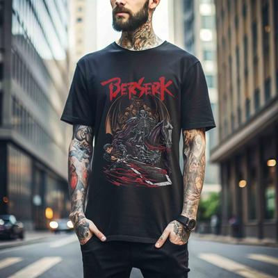 100% Cotton TOPS UNISEX TEES MENS WOMENS Berserk T-Shirt,Guts Shirt, Anime Tee, Manga,Japanese, Aesthetic,Unisex Gift 507
