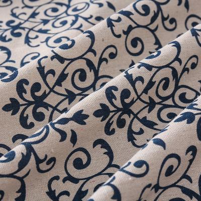 150x50/100cm Retro Blau Bedruckter Baumwoll-Leinenstoff Für Dekorationsstoff Vorhänge Tischdecken Handgemachte DIY NähstoffeTJ21808