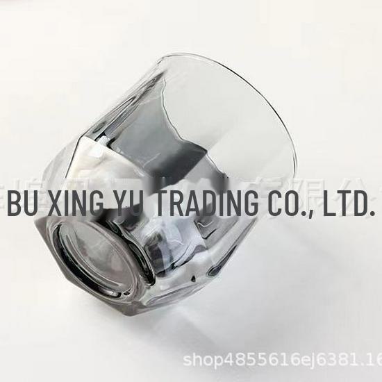 Sechseckiges Diamantglas: Bunter Getränke- und Whiskybecher