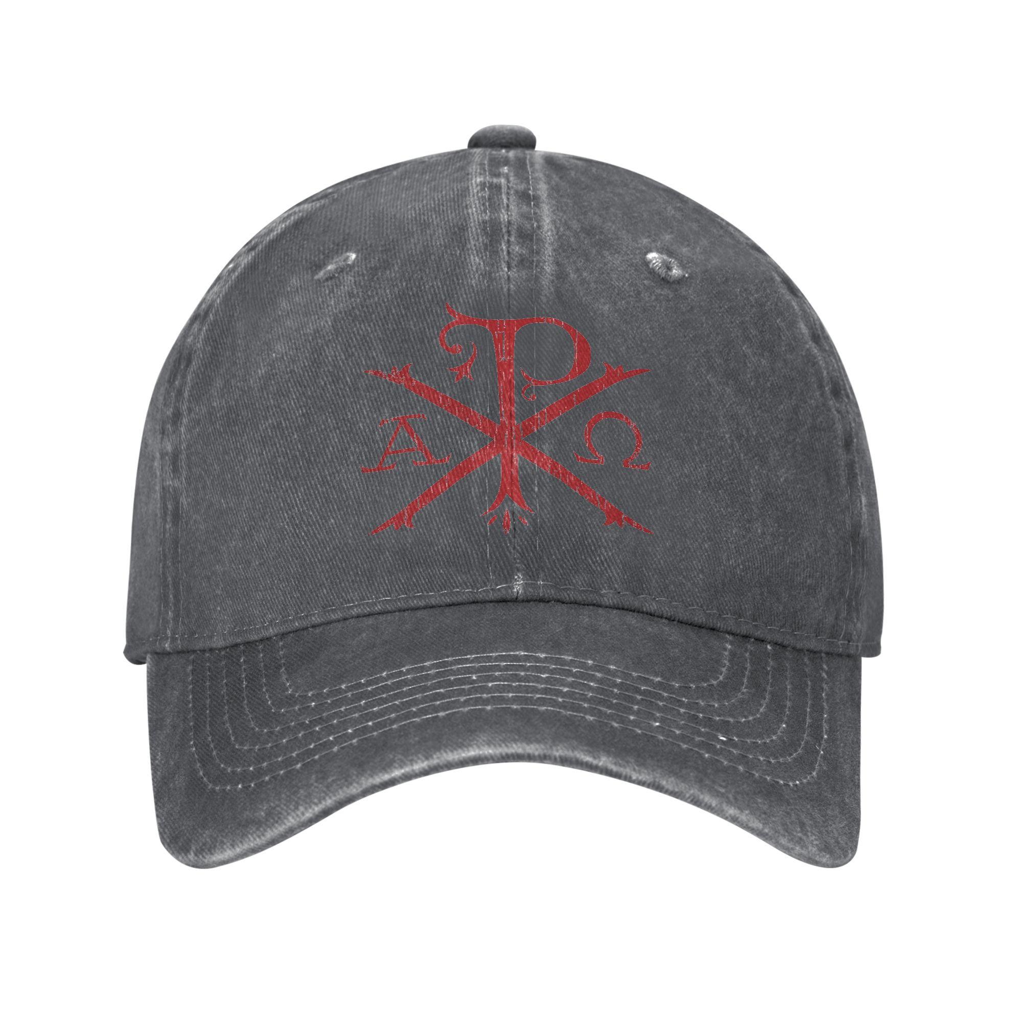 

Православна бейсболка Chi Rho та Alpha Omega, потерта, випрана, Snapback, унісекс, для активного відпочинку, регульована кепка One Size