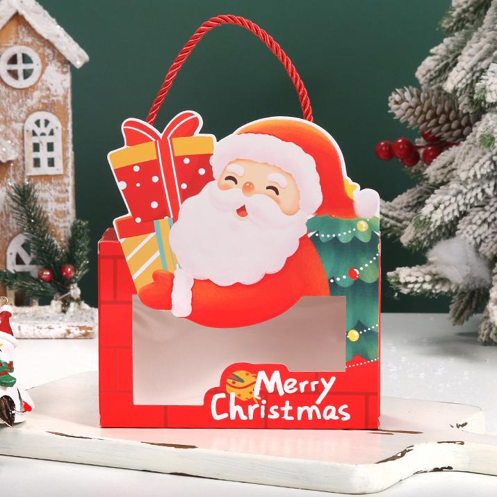 10pcs, Christmas Hand-held Packaging Box, Perfect for Cookies, Candy & Party Favors