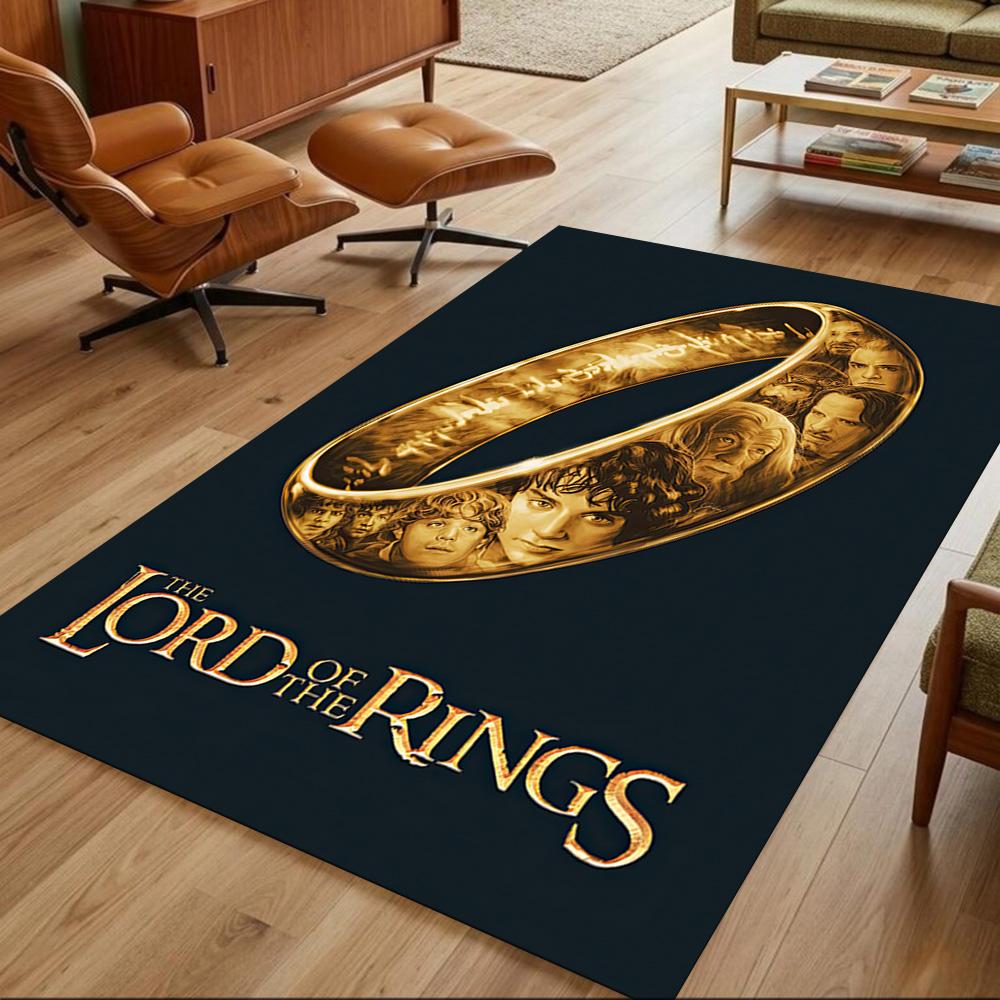 Lord Rings Area Rug Perfect for Bedrooms Game Room Playrooms Outdoor Anti-slip Rug Anime Office Decor Luxury Gift for Birthday, Christmas, Wedding