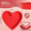 Silicone Heart Shaped Cake Pans Nonstick Reusable Round Baking Tray Cake Bakeware Pan Toast Mold Baking Tool for Pastry Dessert