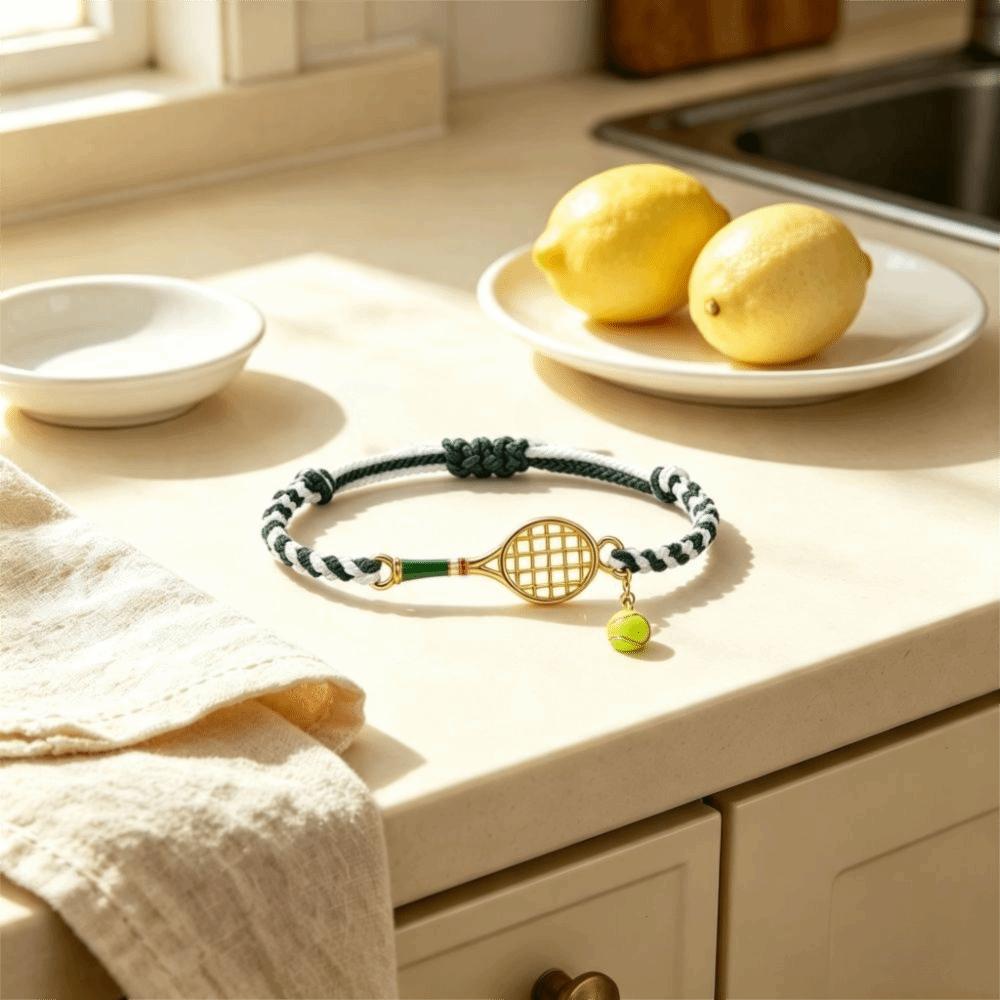 Handwoven Handwoven Bracelet Lightweight Design Couple Bracelet Tennis Racket Bracelet  Unisex