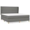 3128454 vidaXL Divan Bed with Mattress Dark Grey 160x200cm Fabric