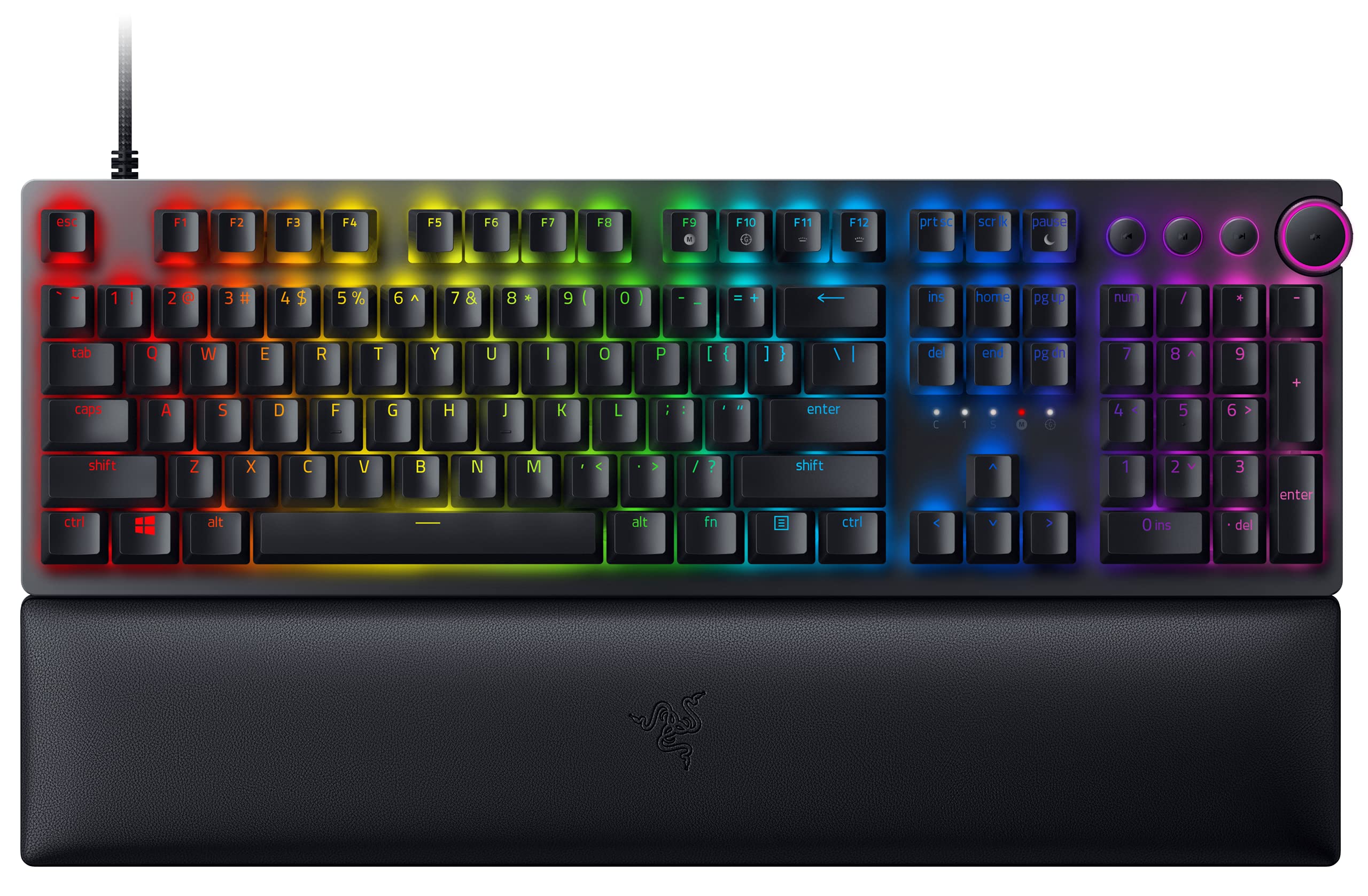 

Razer Huntsman V2 Linear Optical Switch Gaming Keyboard English US Layout Optical Switch Linear Tactile Silent Double Shot PBT Keycap Wrist Rest