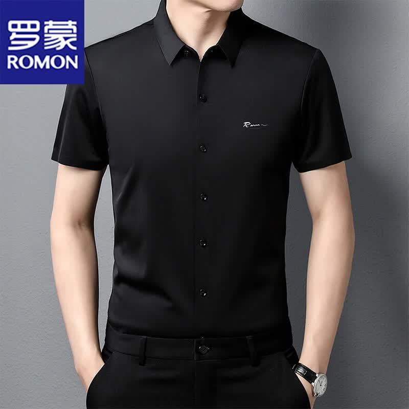 ROMON Men s Summer Quick-Dry Casual Short Sleeve Shirt 4XL