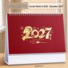 2026 Year of the Horse Custom Photo Table Calendar with Logo and Creative Cut-outs