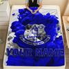 1 Stück Personalisierte Decke mit Everton FC Muster aus Flanell Geeignet für Alle Jahreszeiten für Heimdekoration Wärme und Komfort Geschenke Feiertagsgeschenk