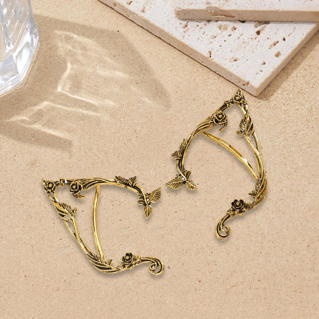 Stylish Ear Cuff Gothic Elves Earring Ear Clip Ear Jewelry Alloy Texture Ear Accessories Suitable for Everyday Wear