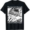 Therapie reicht nicht aus, ich muss Leute beißen Japanisches Katzen-T-Shirt(1)