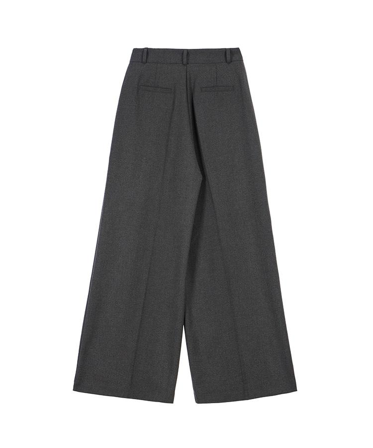 DEHEVE Wool Wide Slacks [Gray]