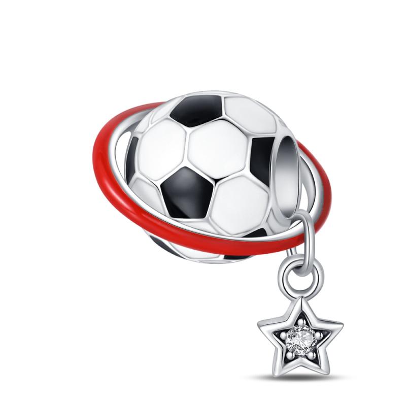 copper Soccer Trophy Jersey Charm Bead Charms for 3mm Bracelets Diy Jewellery Making High Quality Durable Material