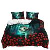 Three-Piece Animal Wolf Quilt Cover Digital Printing Kit Two-Piece Bedding