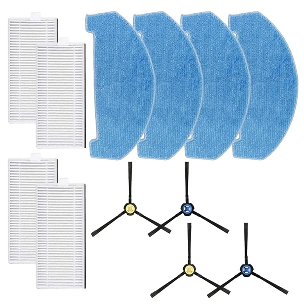 1 Set Für ILIFE A20/T20s Seitenbürste Filter Wischmopp Tuch Kit Staubsauger Zubehör Reinigungsersatzteil Zum Ersetzen