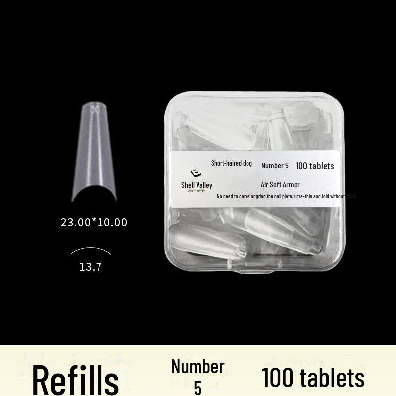 Super Long Fine Dog Nail Art Tips - No Grind, Full Code Fold, No Trace, Quick Apply Replacement for Nail Art Shops