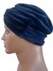 Navy Blue Women' Turban Sara 520 Velour With Lining Even After Chemotherapy