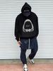 Megalodon Vintage Distressed Cotton Hoodie - Trendy High Street Style, Casual Loose Fit