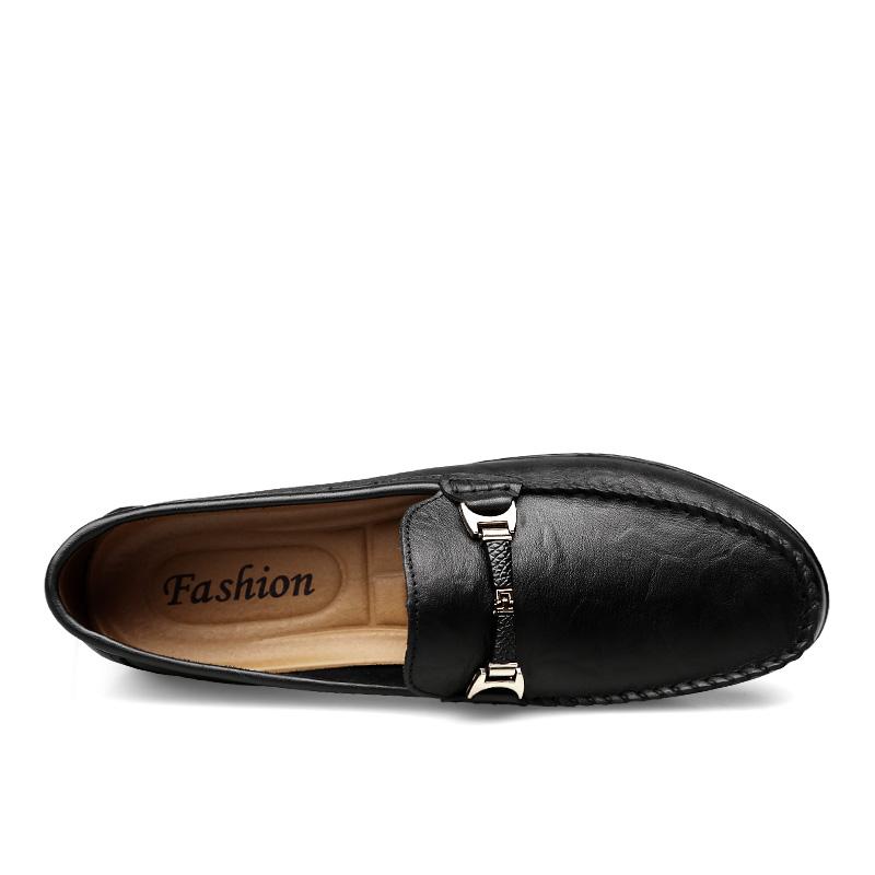2025 Penny Loafers Men Boat Shoes Casual Breathable Mens Shoes Moccasins Slip On Flats Leather Mens Driving Shoes Male Footwear