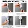 Sucker Shower Head Holder Reusable Shower Bracke Movable Suction Cup Caterpillar Shape Rack Bathroom Accessories