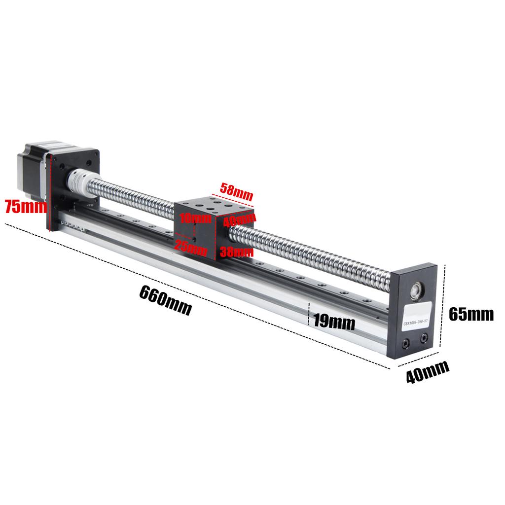 Buy 500mm Electric 1605 Ball Screw Linear Actuator Motion Guide Rail W ...