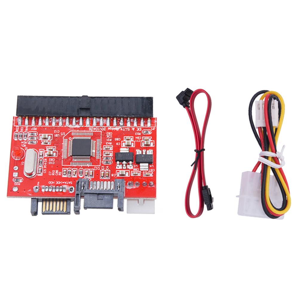 SATA auf IDE HDD Adapter JM20330 IDE auf SATA SSD Adapterkarte Seriell auf Parallel mit 7-Pin SATA Datenkabel mit IDE Stromkabel