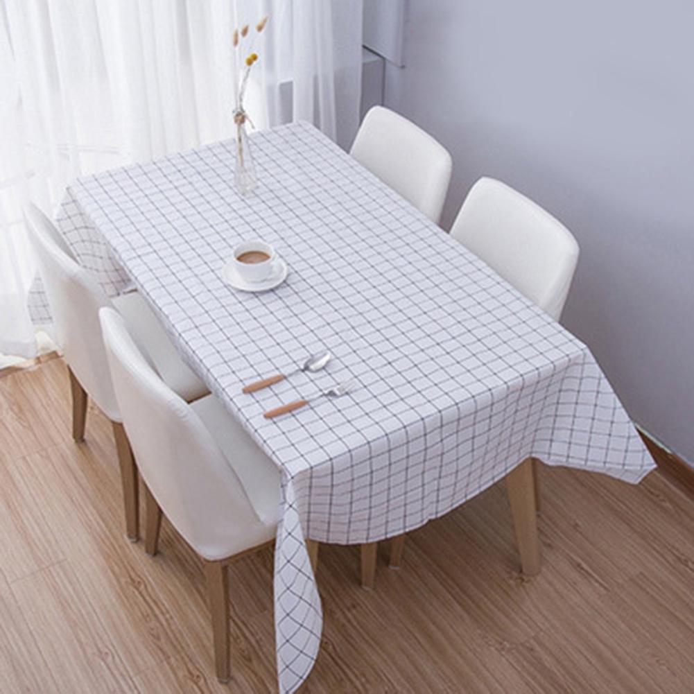 PVC Plastic Plaid Tablecloth Waterproof and Scaldproof for Hassle Cleanup
