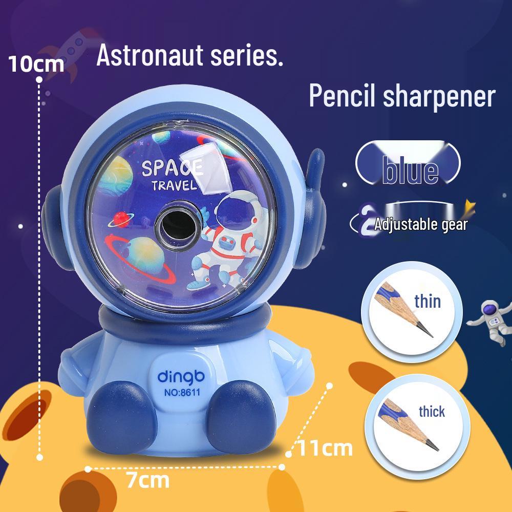 Creative Adjustable Thickness Cartoon Hand-Crank Lead Pencil Sharpener, Bite-Proof for Children.