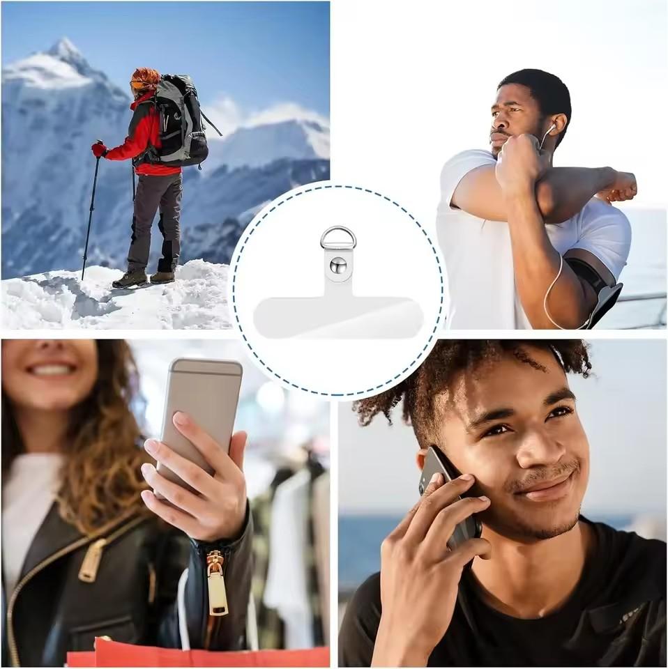 1/5/10/20 PZ Schede Trasparenti per Laccio di Sicurezza del Telefono Cellulare Laccio Anti-perso Sostituzione Guarnizione Clip Staccabili per Appendere il Telefono