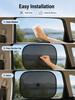 Universal Car Side Window Sunshade Suction Cup Mesh Curtain UV Protection Heat Insulation