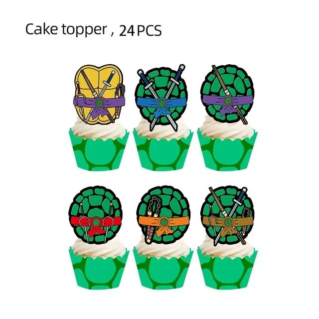 Cartoon Turtles Birthday Party Decoration Favors Cups Plates Stickers Bunting Flag Balloons For Kids Favors Baby Shower Supplies