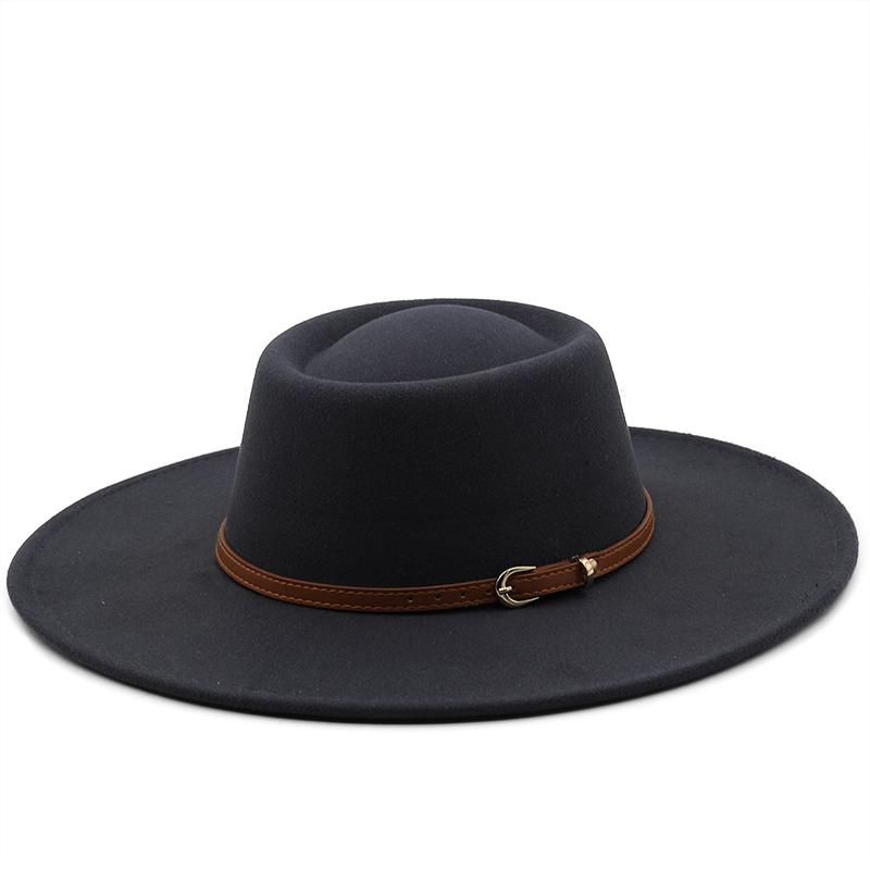 Шляпы для женщин, классическое платье с поясом, формальные женские шляпы, уличные танцовщицы, свиной пирог, шляпы-федоры с круглым верхом и куполом, новое сомбреро, хомбре 56-58CM