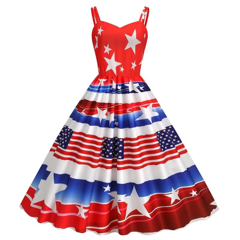 IHUASU Fashion Summer Spring Sleeveless Casual Dresses S