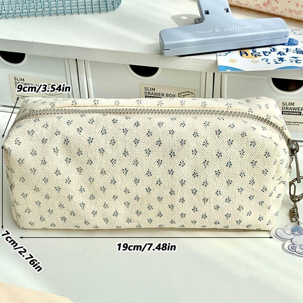 Floral Print Stationery Bag Multifunctional Pencil Case INS Stationery Organizer  School Office