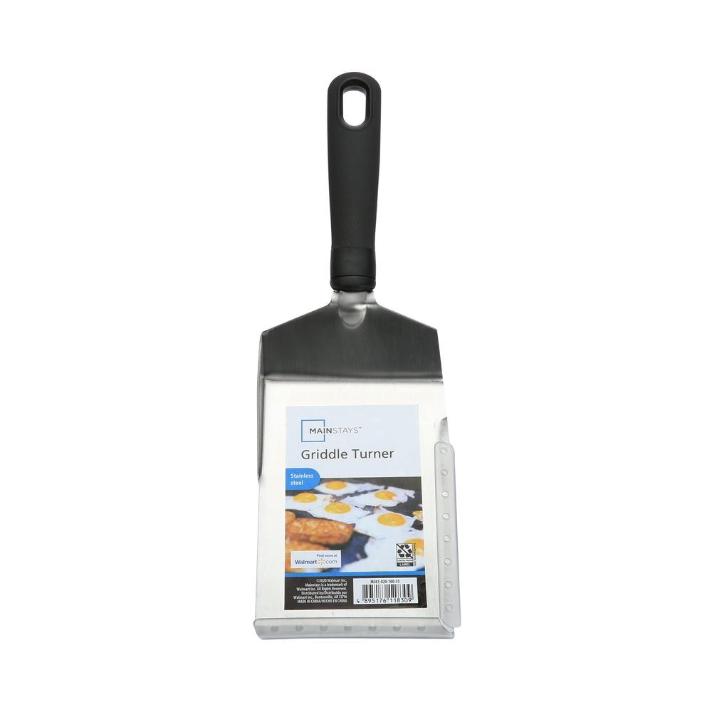Durable Stainless Steel Kitchen Spatula Ergonomic Design Dishwasher Safe Large Turner Anti-Slip Handle Cooking Griddle Food