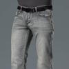 Herren Mid-Rise Loose Stretch Jeans Klassisches Design Schlagjeans