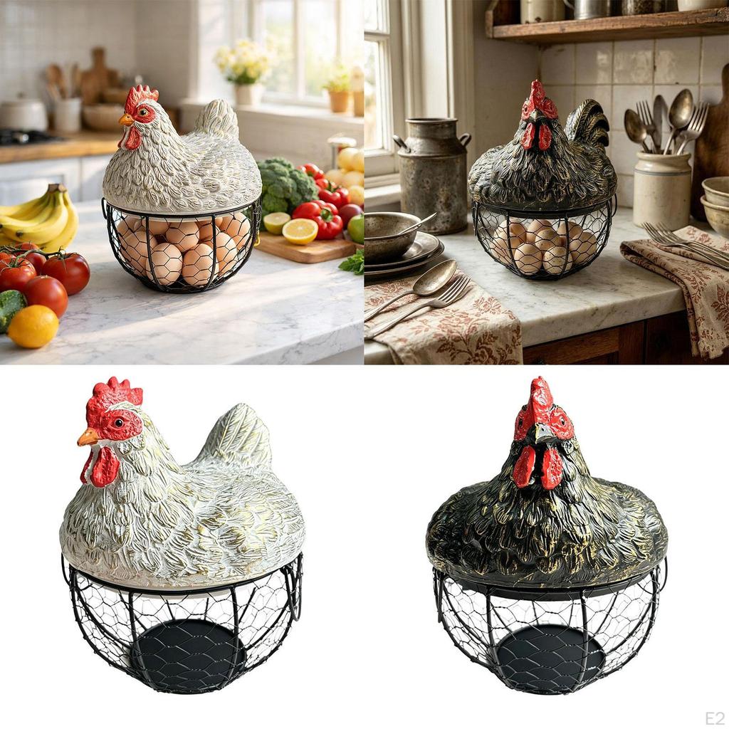 Chicken Egg Basket Container Collecting Fresh Eggs Holder for Pantry Countertop