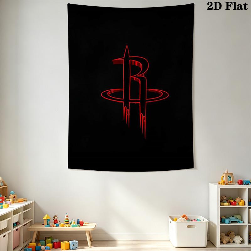 Rockets Logo Design Threepiece Set 1 Duvet Cover 2 Pillowcase Without Core Bedding Set Soft And Comfortable Christmas Birthday Gift
