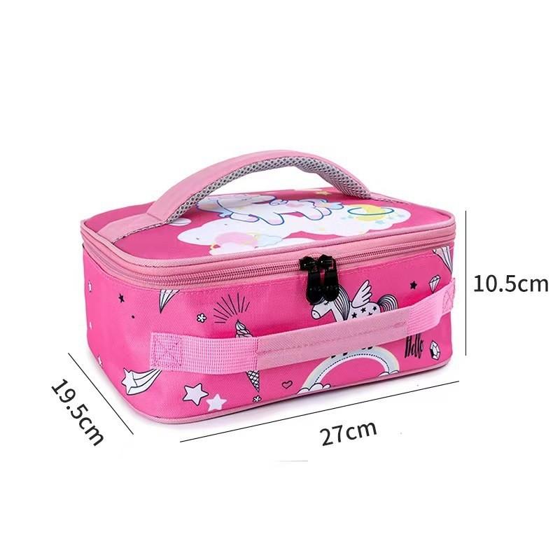 

Childrens Cartoon Insulated Lunch Bag With Oxford Fabric For School And Travel рожевий