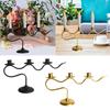 Iron Candle Holder Candelabra Home Candles Stand Fireplace 3 Arm Candlestick