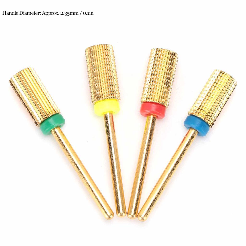 4pcs Nail Art Manicure Drill Bits Electric Grinding Machine Tool XF / F / M / C Head