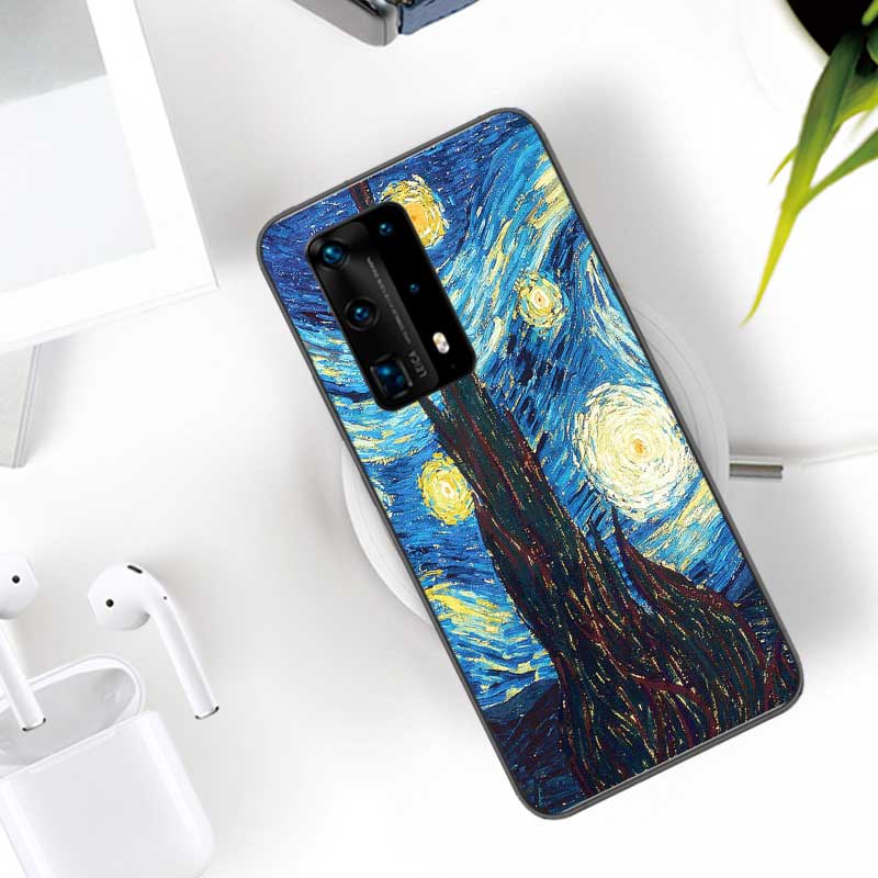 

Мягкий прозрачный чехол для телефона с изображением масляной живописи Ван Гога для Huawei P30 Lite P10 P20 P40 P50 Pro Mate 40 Pro 30 20 10 Lite, силиконовый чехол Huawei P10