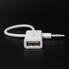 3.5mm AUX Stereo Plugs to USB Converter Aux Cable Cord For Car MP3 Speaker