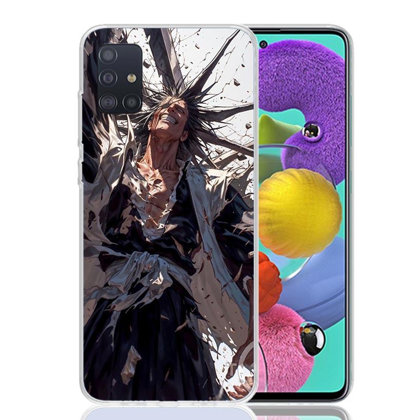 Zaraki Kenpachi Bleach Phone Case For Samsung Galaxy A52 A32 A22 A12 A02S A50S A30S A51 A31 AA71 Note 20 Ultra 10 S10 Plus Galax